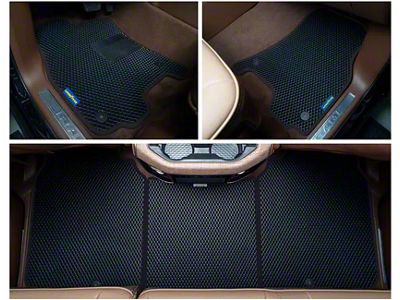 Custom Fit Front and Rear Floor Liners; Black (19-24 RAM 1500 Crew Cab)