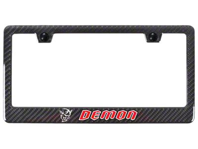 Demon Carbon Fiber License Plate Frame (Universal; Some Adaptation May Be Required)