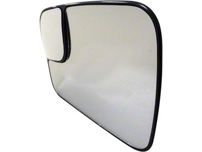 Door Mirror Glass; Non-Heated Plastic Backed; Left; Fold-Away; Manual; Sales Code GPU; With Trailer Tow Package (05-08 RAM 1500)