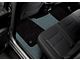 Double Layer Diamond Front and Rear Floor Mats; Base Full Gray and Top Layer Black (19-24 RAM 1500 Crew Cab w/ Front Bucket Seats)