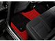 Double Layer Diamond Front and Rear Floor Mats; Base Full Red and Top Layer Black (19-24 RAM 1500 Quad Cab w/ Front Bench Seat)