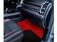 Double Layer Diamond Front and Rear Floor Mats; Base Full Red and Top Layer Black (19-24 RAM 1500 w/ Front Bucket Seats)