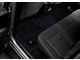 Double Layer Diamond Front and Rear Floor Mats; Base Layer Black and Top Layer Black (19-24 RAM 1500 Quad Cab w/ Front Bucket Seats & Rear Underseat Storage)