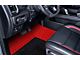 Double Layer Diamond Front and Rear Floor Mats; Base Layer Red and Top Layer Black (09-18 RAM 1500 Crew Cab w/ Front Bucket Seats)