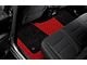 Double Layer Diamond Front and Rear Floor Mats; Base Layer Red and Top Layer Black (09-18 RAM 1500 Crew Cab w/ Front Bench Seat)