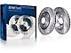 Drilled and Slotted 5-Lug Brake Rotor, Pad, Caliper, Brake Fluid and Cleaner Kit; Front (09-18 RAM 1500)