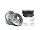 Drilled and Slotted 5-Lug Brake Rotor and Pad Kit; Front (02-05 RAM 1500, Excluding SRT-10)