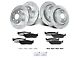 Drilled and Slotted 5-Lug Brake Rotor and Pad Kit; Front and Rear (02-05 RAM 1500, Excluding SRT-10)
