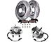Drilled and Slotted 5-Lug Brake Rotor, Pad and Wheel Hub Assemblies; Front (09-11 RAM 1500)