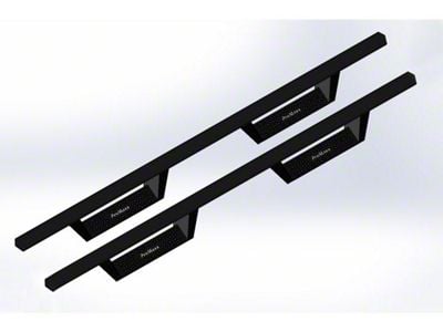 Drop Side Step Bars; Textured Black (19-24 RAM 1500 Quad Cab)