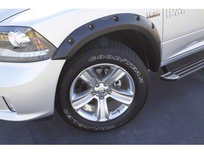 Elite Series Rivet Style Fender Flares; Front and Rear; Smooth Black (94-01 RAM 1500)