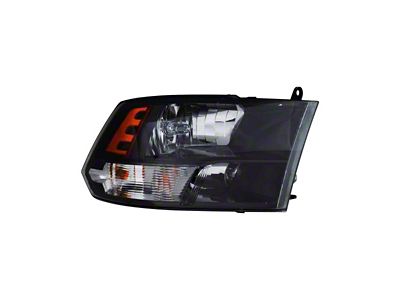 Replacement Euro Headlights; Black Housing; Clear Lens (09-12 RAM 1500)