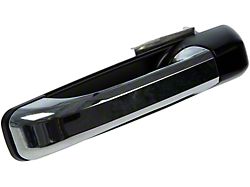 Exterior Door Handle; Black and Chrome; Rear Driver Side (09-18 RAM 1500 Crew Cab)