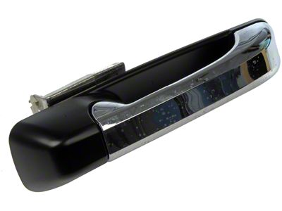 Exterior Door Handle; Black and Chrome; Rear Passenger Side (09-18 RAM 1500 Crew Cab)