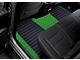 F1 Hybrid Front and Rear Floor Mats; Lime Green (09-18 RAM 1500 Quad Cab w/ Front Bucket Seats)