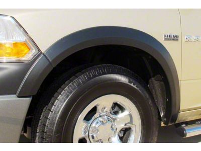 Elite Series Sport Style Fender Flares; Front; Textured Black (09-18 RAM 1500, Excluding Rebel)