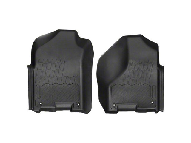 All-Weather Heavy Duty Rubber Front Floor Mats; Black (09-18 RAM 1500 Quad Cab)