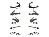 Front Upper and Lower Suspension Control Arm and Ball Joint Assemblies with Front Stabilizer Bar Link and Tie Rod End Kit (13-18 RAM 1500 w/ Air Ride)