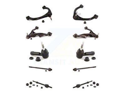 Front Upper and Lower Suspension Control Arm and Ball Joint Assemblies with Front Stabilizer Bar Link and Tie Rod End Kit (09-12 4WD RAM 1500, Excluding Tradesman HD)