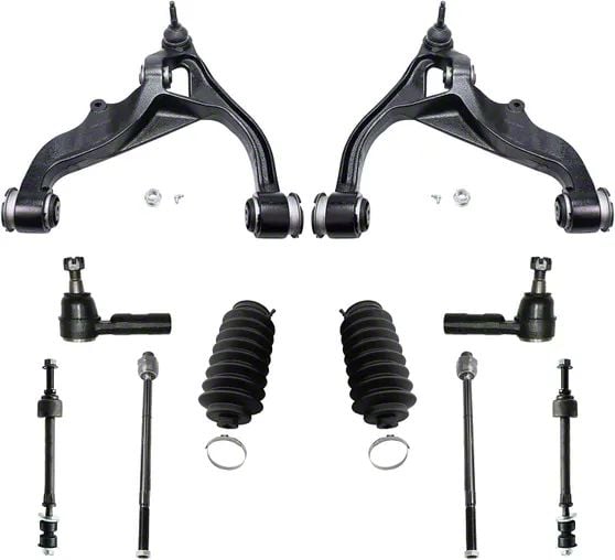 RAM 1500 Front Lower Control Arms with Sway Bar Links and Tie Rods (06 ...