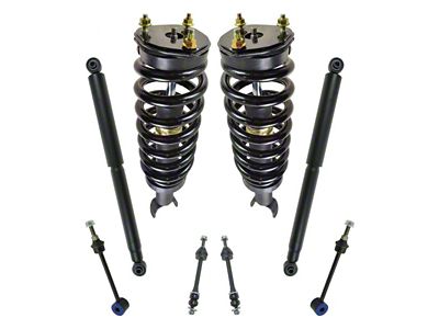 Front Strut and Spring Assemblies with Rear Shocks and Sway Bar Links (06-07 4WD RAM 1500 Regular Cab, Quad Cab)