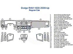 Full Dash Trim Kit; Sunset Burlwood Finish (06-09 RAM 1500 Regular Cab)