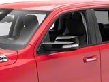 Full Chrome Delete Mirror Covers with Turn Signal Openings; Gloss Black (19-25 RAM 1500)