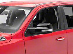 Full Chrome Delete Mirror Covers with Turn Signal Openings; Gloss Black (19-24 RAM 1500)