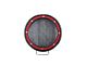 Grille Guard with 5.30-Inch Red Round Flood LED Lights; Black (94-01 RAM 1500)