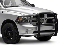 Grille Guard with 7-Inch Round LED Lights; Black (09-18 RAM 1500, Excluding Rebel)