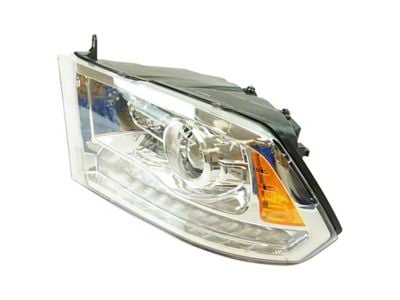 Headlight; Chrome Housing; Clear Lens; Driver Side (13-18 RAM 1500)