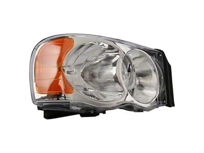 Headlight; Chrome Housing; Clear Lens; Passenger Side (02-05 RAM 1500)