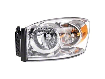 Headlights; Chrome Housing; Clear Lens (07-08 RAM 1500)