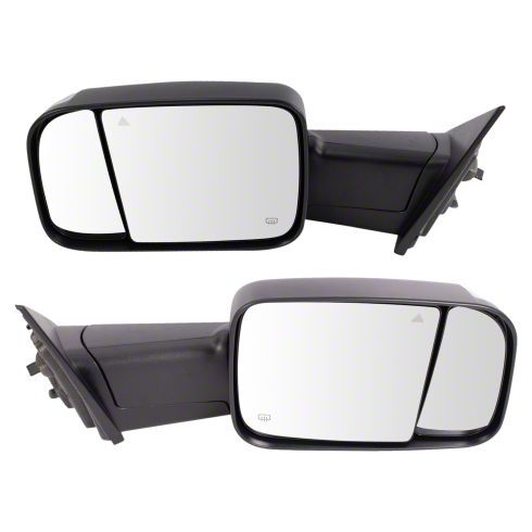 RAM 1500 Heated Manual Folding Towing Mirror with Blind Spot Warning ...