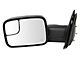Heated Manual Folding Towing Mirror; Textured Black; Driver Side (02-08 RAM 1500)