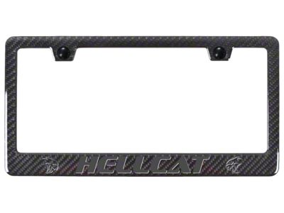 Hellcat Carbon Fiber License Plate Frame; Ghost (Universal; Some Adaptation May Be Required)