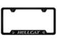 Hellcat Notched License Plate Frame; Ghost (Universal; Some Adaptation May Be Required)