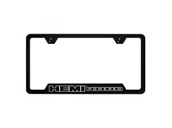 HEMI Powered License Plate Frame; Black (Universal; Some Adaptation May Be Required)