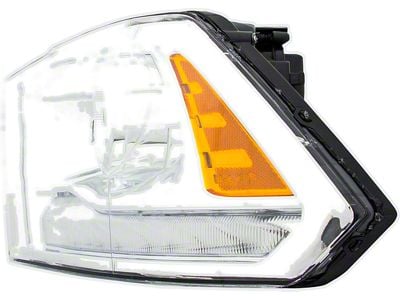 HID Headlight; Chrome Housing; Clear Lens; Driver Side (13-15 RAM 1500 w/ Factory HID Headlights)