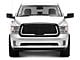 Honeycomb Mesh Style Upper Replacement Grille with LED DRL Lights; Black (13-18 RAM 1500, Excluding Rebel)