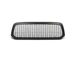 Honeycomb Mesh Upper Replacement Grille; Matte Black (13-18 RAM 1500, Excluding Rebel)