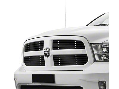 Honeycomb Style Rugged Billet Upper Overlay Grilles; Black (13-18 RAM 1500, Excluding Rebel)