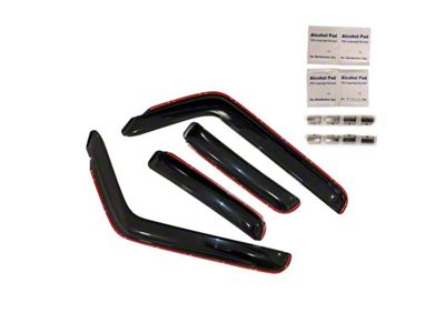 In-Channel Rain Guards; Front and Rear; Smoke (19-24 RAM 1500 Crew Cab)