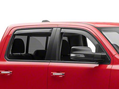 EGR In-Channel Window Visors; Front and Rear; Matte Black (19-24 RAM 1500 Crew Cab)