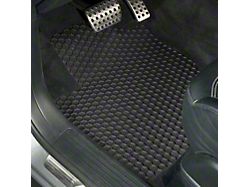 Intro-Tech Hexomat Custom Fit All-Weather Front and Rear Floor Mats; Black (12-18 RAM 1500 Crew Cab)