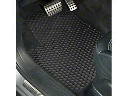 Intro-Tech Hexomat Custom Fit All-Weather Front and Rear Floor Mats; Black (19-25 RAM 1500 Crew Cab)