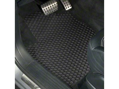 Intro-Tech Hexomat Custom Fit All-Weather Front and Rear Floor Mats; Black (19-25 RAM 1500 Crew Cab)