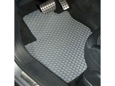 Intro-Tech Hexomat Custom Fit All-Weather Front and Rear Floor Mats; Gray (19-25 RAM 1500 Crew Cab)