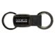 HEMI Powered Leather Tri-Ring Key Fob; Gunmetal