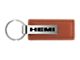 HEMI Brown Leather Key Fob